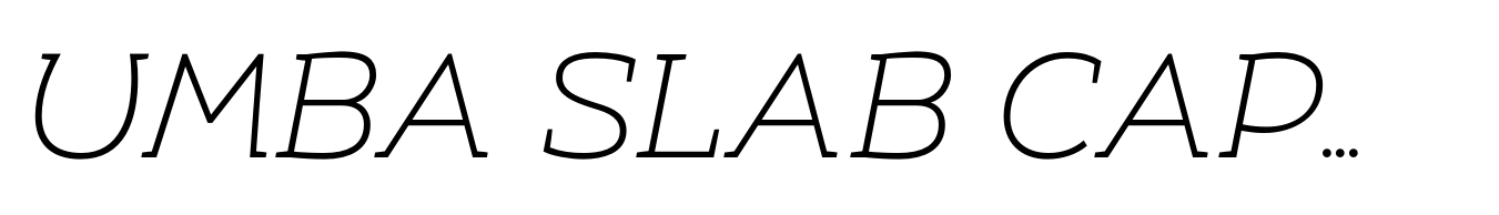 Umba Slab Caps Thin Italic